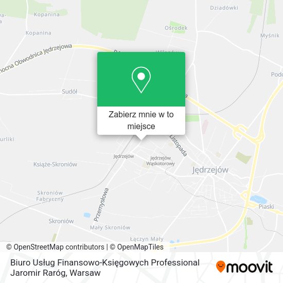 Mapa Biuro Usług Finansowo-Księgowych Professional Jaromir Raróg