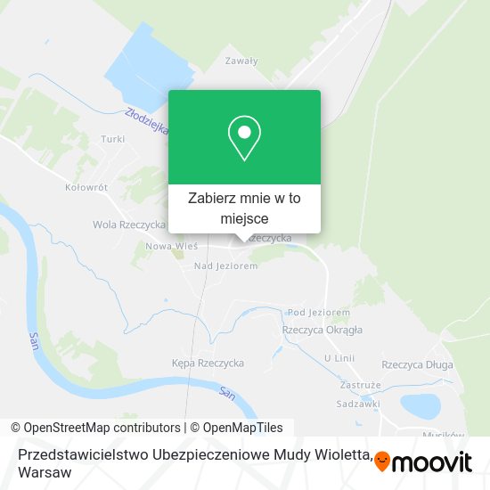 Mapa Przedstawicielstwo Ubezpieczeniowe Mudy Wioletta