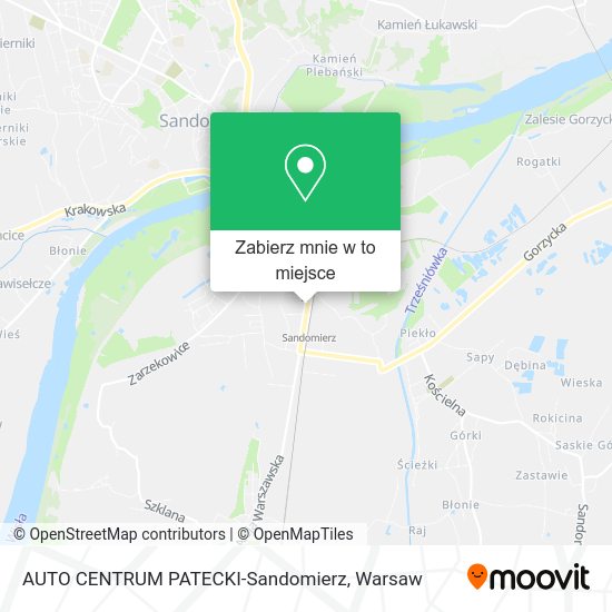 Mapa AUTO CENTRUM PATECKI-Sandomierz