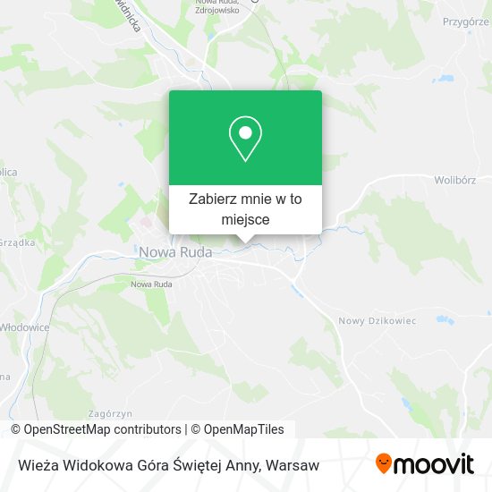 Mapa Wieża Widokowa Góra Świętej Anny