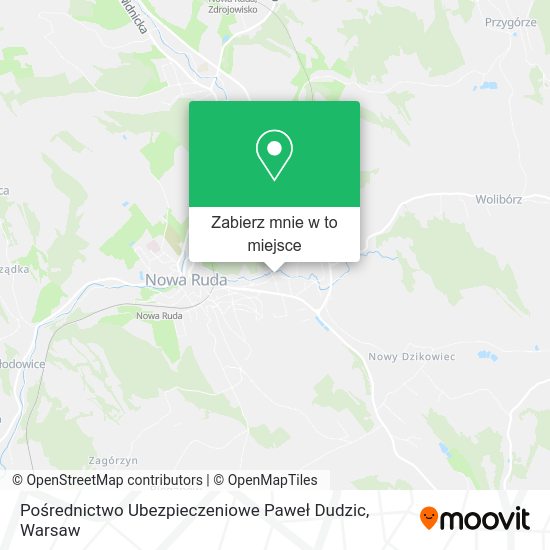 Mapa Pośrednictwo Ubezpieczeniowe Paweł Dudzic