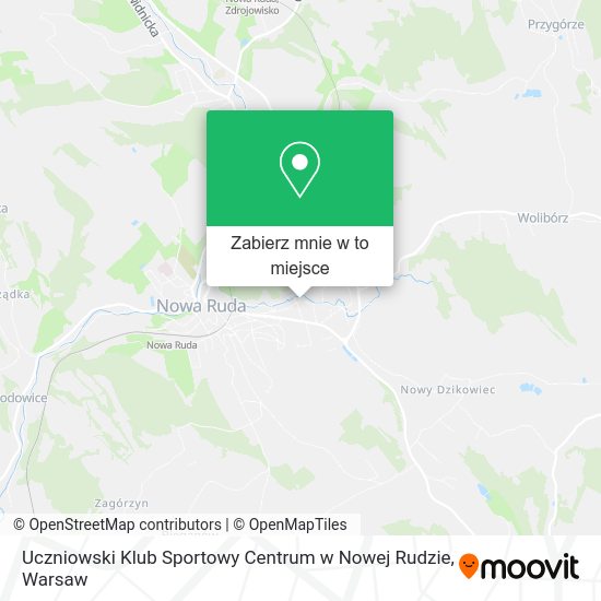 Mapa Uczniowski Klub Sportowy Centrum w Nowej Rudzie