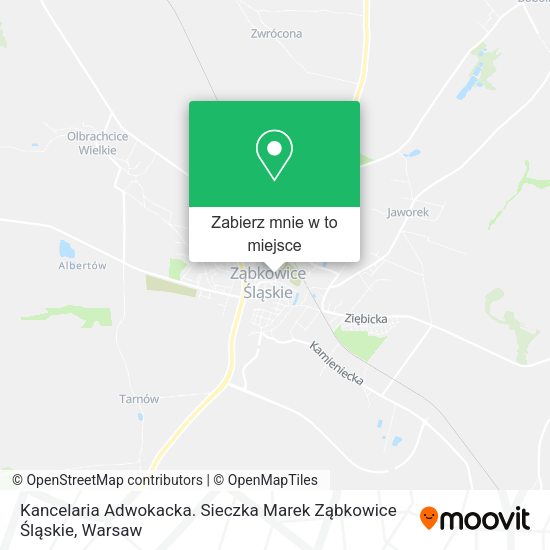 Mapa Kancelaria Adwokacka. Sieczka Marek Ząbkowice Śląskie