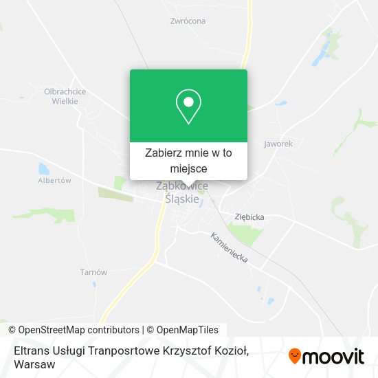 Mapa Eltrans Usługi Tranposrtowe Krzysztof Kozioł