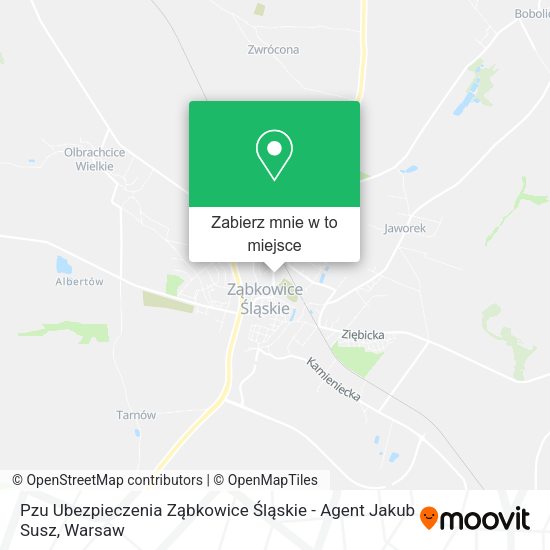 Mapa Pzu Ubezpieczenia Ząbkowice Śląskie - Agent Jakub Susz