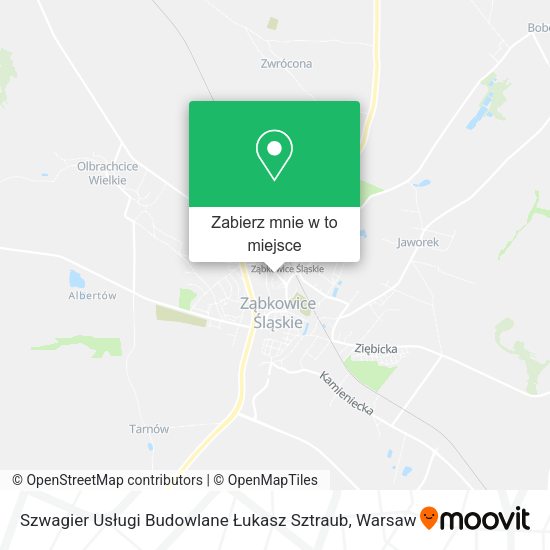 Mapa Szwagier Usługi Budowlane Łukasz Sztraub