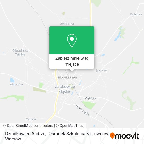 Mapa Dziadkowiec Andrzej. Ośrodek Szkolenia Kierowców