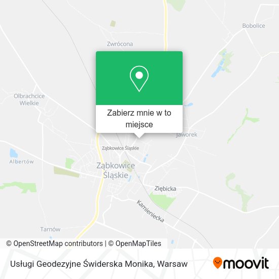 Mapa Usługi Geodezyjne Świderska Monika