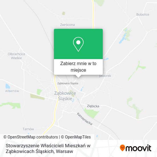 Mapa Stowarzyszenie Właścicieli Mieszkań w Ząbkowicach Śląskich