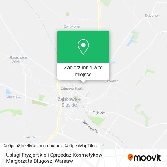 Mapa Usługi Fryzjerskie i Sprzedaż Kosmetyków Małgorzata Długosz