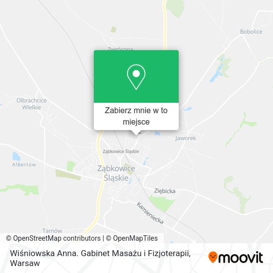 Mapa Wiśniowska Anna. Gabinet Masażu i Fizjoterapii