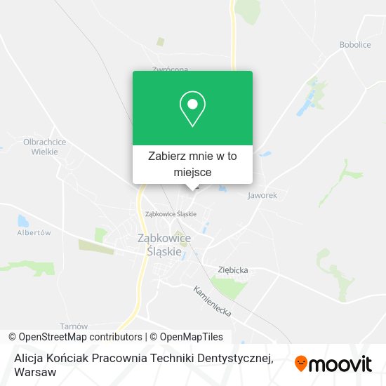 Mapa Alicja Końciak Pracownia Techniki Dentystycznej