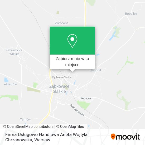 Mapa Firma Usługowo Handlowa Aneta Wojtyla Chrzanowska