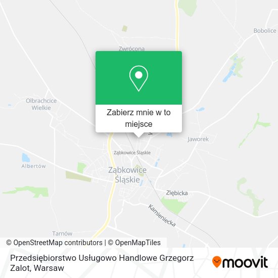 Mapa Przedsiębiorstwo Usługowo Handlowe Grzegorz Zalot