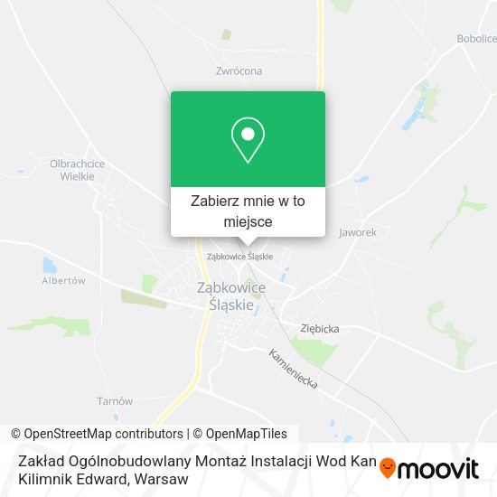 Mapa Zakład Ogólnobudowlany Montaż Instalacji Wod Kan Kilimnik Edward