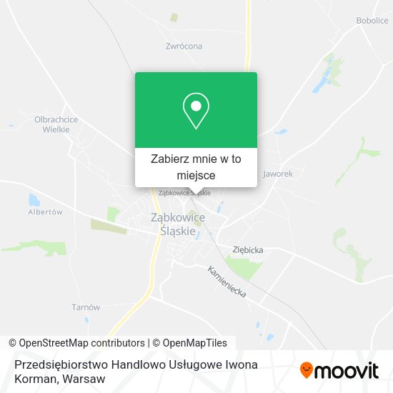 Mapa Przedsiębiorstwo Handlowo Usługowe Iwona Korman