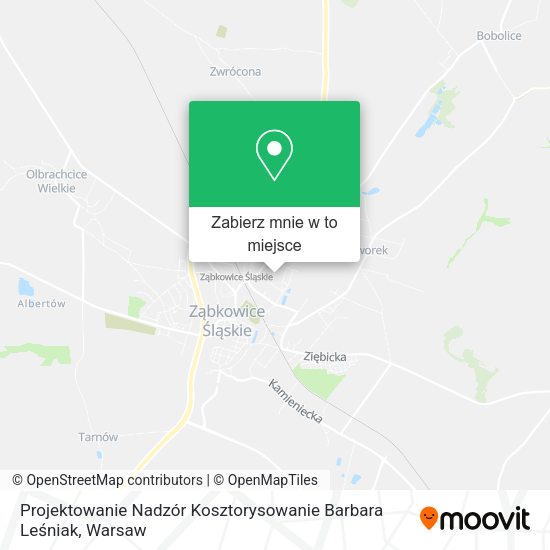 Mapa Projektowanie Nadzór Kosztorysowanie Barbara Leśniak