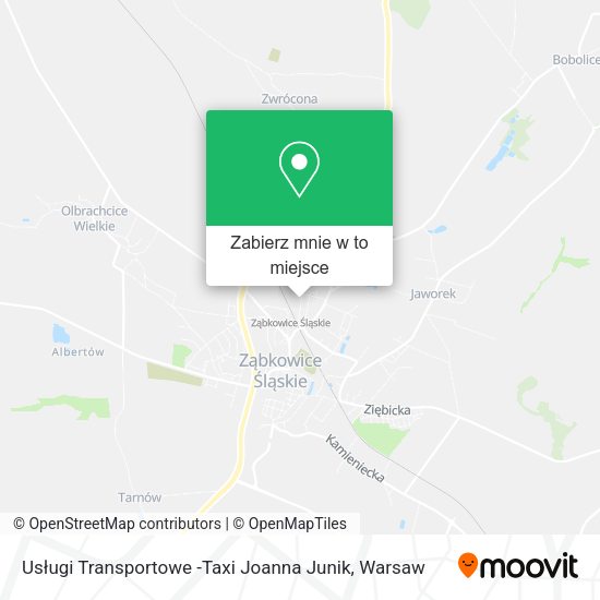 Mapa Usługi Transportowe -Taxi Joanna Junik