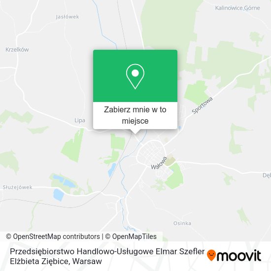 Mapa Przedsiębiorstwo Handlowo-Usługowe Elmar Szefler Elżbieta Ziębice