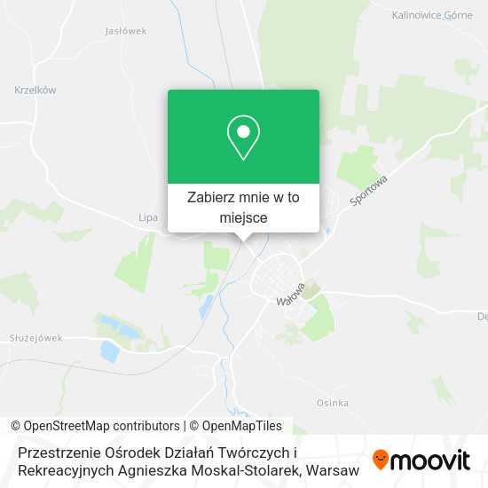 Mapa Przestrzenie Ośrodek Działań Twórczych i Rekreacyjnych Agnieszka Moskal-Stolarek