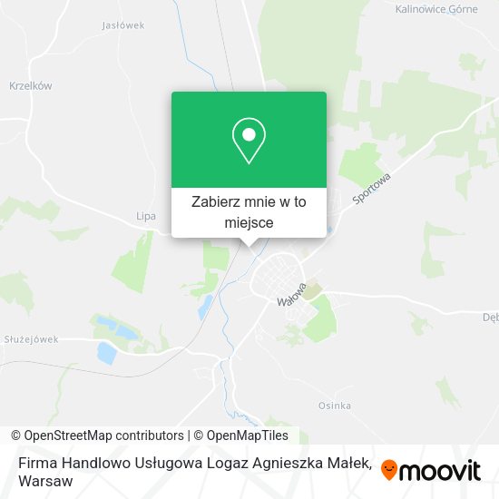 Mapa Firma Handlowo Usługowa Logaz Agnieszka Małek