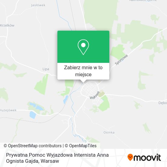 Mapa Prywatna Pomoc Wyjazdowa Internista Anna Ognista Gajda