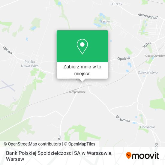 Mapa Bank Polskiej Spoldzielczosci SA w Warszawie