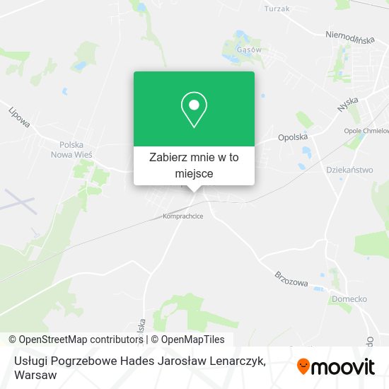 Mapa Usługi Pogrzebowe Hades Jarosław Lenarczyk