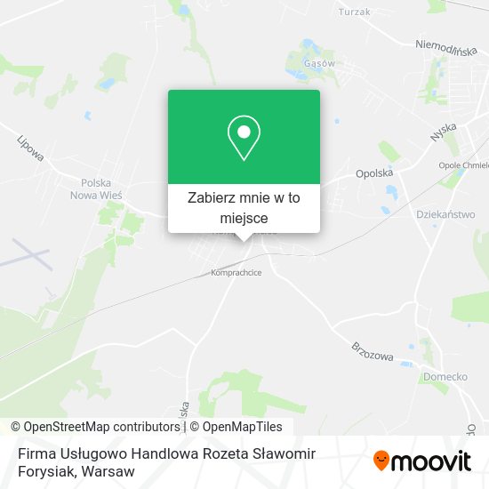 Mapa Firma Usługowo Handlowa Rozeta Sławomir Forysiak