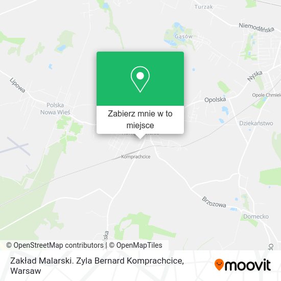 Mapa Zakład Malarski. Zyla Bernard Komprachcice