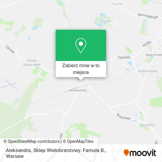 Mapa Aleksandra. Sklep Wielobranżowy. Famuła B.