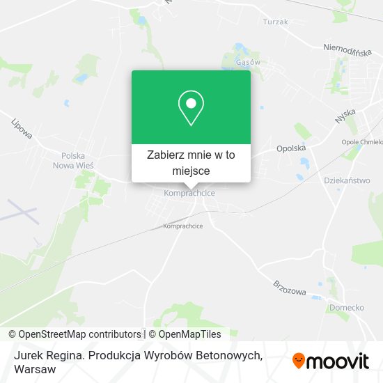 Mapa Jurek Regina. Produkcja Wyrobów Betonowych