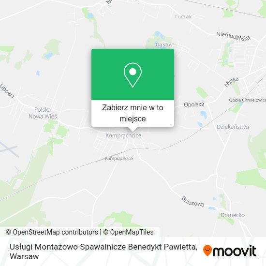 Mapa Usługi Montażowo-Spawalnicze Benedykt Pawletta