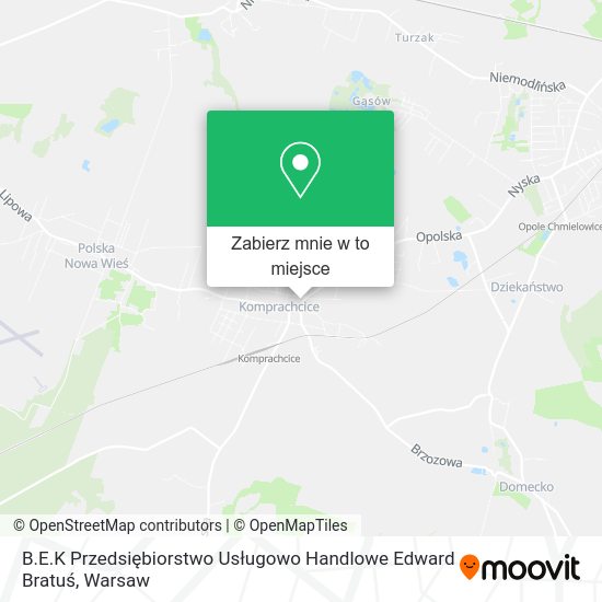 Mapa B.E.K Przedsiębiorstwo Usługowo Handlowe Edward Bratuś