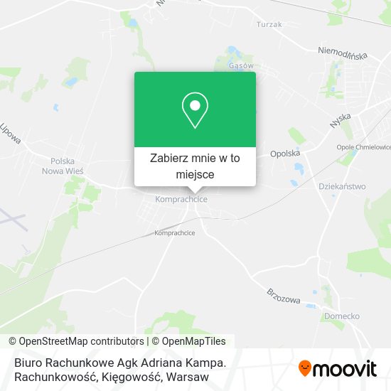 Mapa Biuro Rachunkowe Agk Adriana Kampa. Rachunkowość, Kięgowość