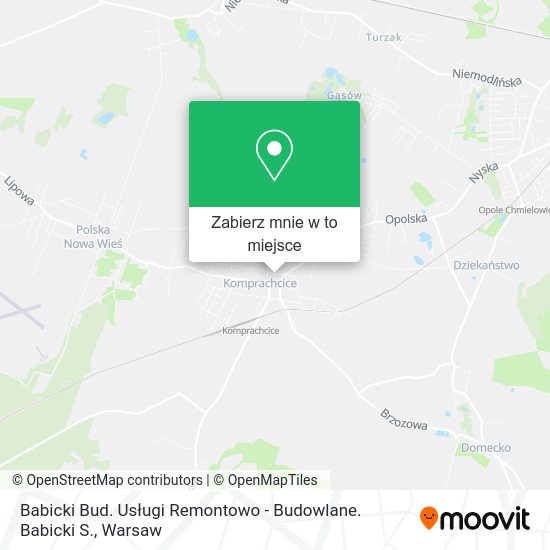 Mapa Babicki Bud. Usługi Remontowo - Budowlane. Babicki S.