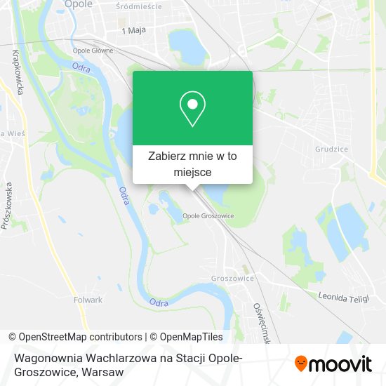 Mapa Wagonownia Wachlarzowa na Stacji Opole-Groszowice