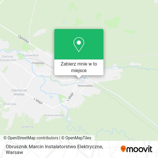 Mapa Obrusznik Marcin Instalatorstwo Elektryczne