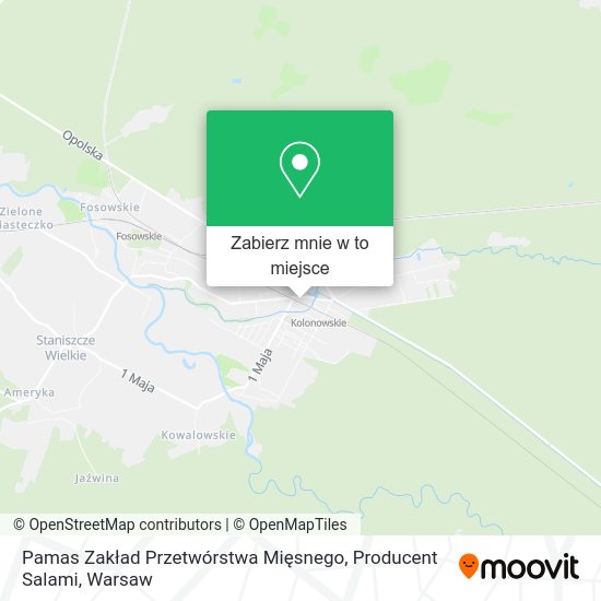 Mapa Pamas Zakład Przetwórstwa Mięsnego, Producent Salami