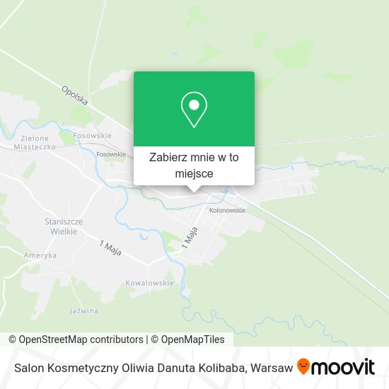 Mapa Salon Kosmetyczny Oliwia Danuta Kolibaba