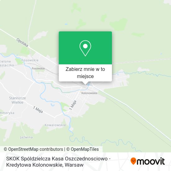 Mapa SKOK Spóldzielcza Kasa Oszczednosciowo - Kredytowa Kolonowskie