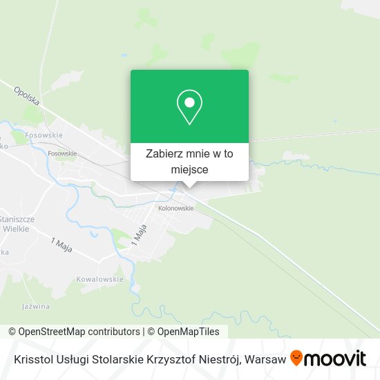 Mapa Krisstol Usługi Stolarskie Krzysztof Niestrój