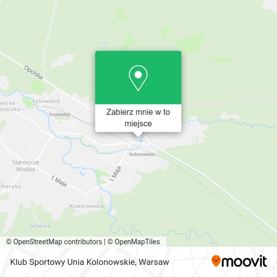 Mapa Klub Sportowy Unia Kolonowskie