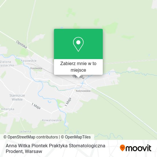 Mapa Anna Witka Piontek Praktyka Stomatologiczna Prodent