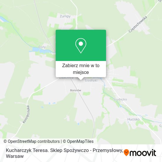 Mapa Kucharczyk Teresa. Sklep Spożywczo - Przemysłowy