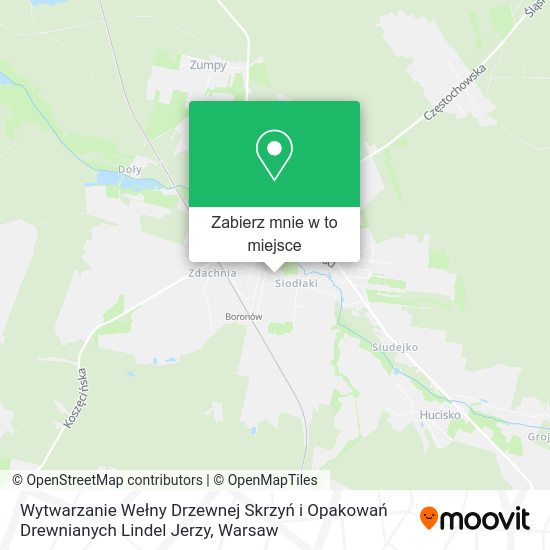 Mapa Wytwarzanie Wełny Drzewnej Skrzyń i Opakowań Drewnianych Lindel Jerzy