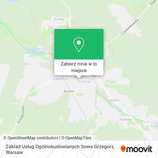 Mapa Zakład Usług Ogólnobudowlanych Sowa Grzegorz