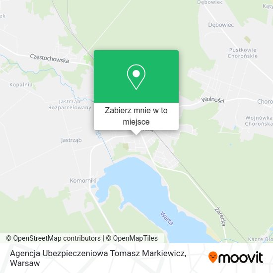 Mapa Agencja Ubezpieczeniowa Tomasz Markiewicz