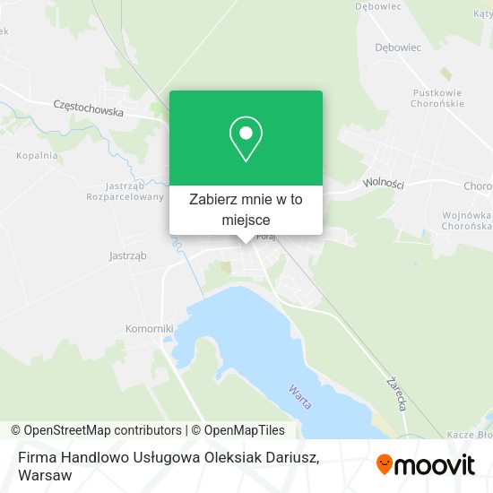 Mapa Firma Handlowo Usługowa Oleksiak Dariusz