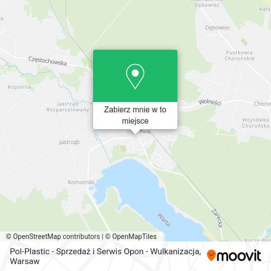 Mapa Pol-Plastic - Sprzedaż i Serwis Opon - Wulkanizacja